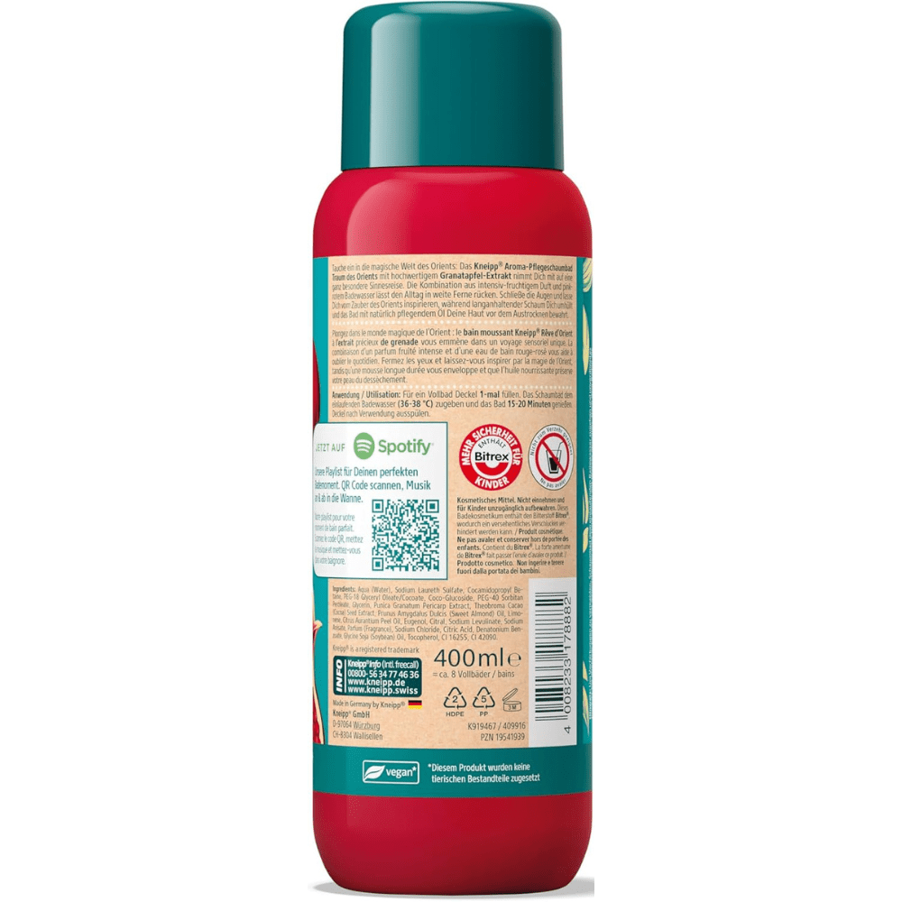 Kneipp Badschuim Traum des Orients – 400 ml door Kneipp nu bij Huishoudvoordeel