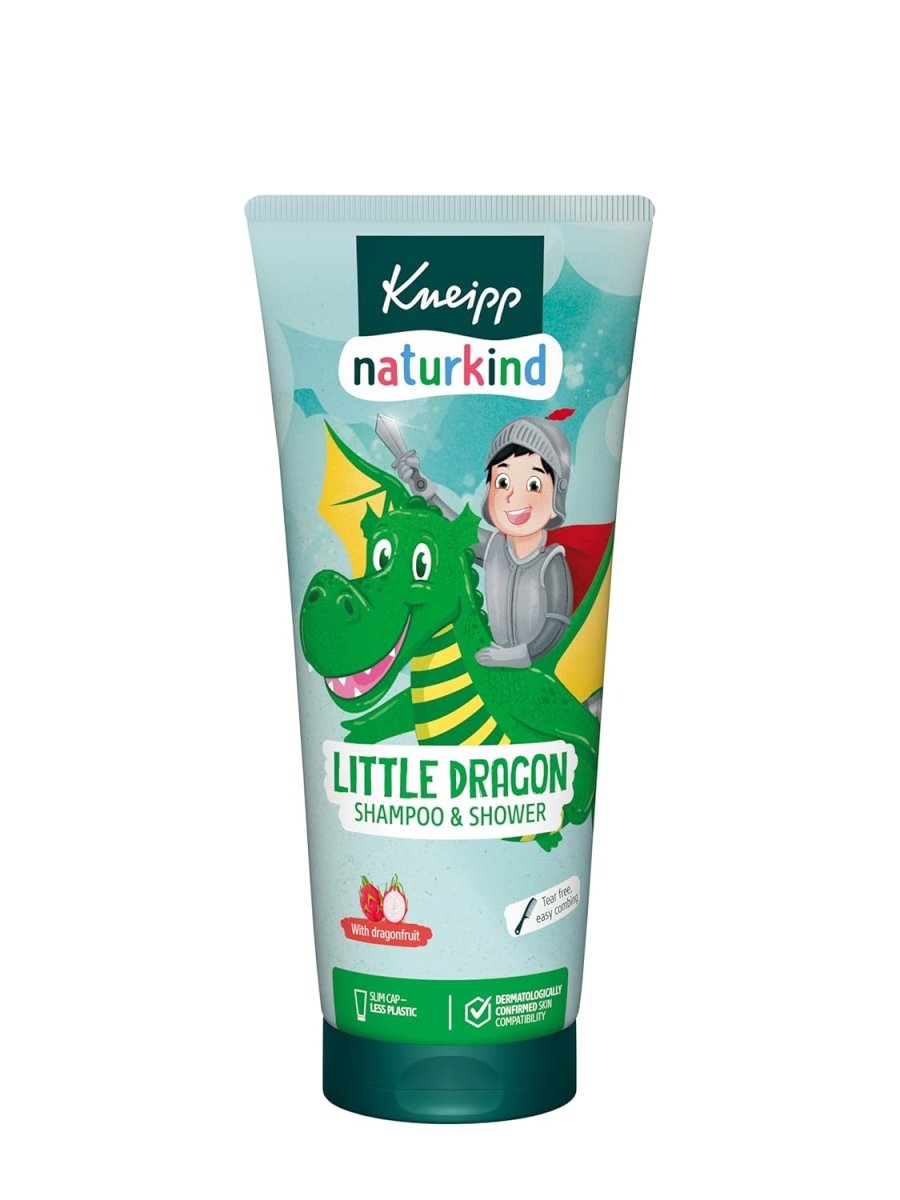 Kneipp Naturkind Drachenkraft Shampoo und Dusche - nature kids Little Dragon Shampoo und Shower - Kinderduschgel 2 in 1 mit Drachenfruchtduft - tränenfrei und leicht kämmbar - vegan 200ml door Huishoudvoordeel nu bij Huishoudvoordeel