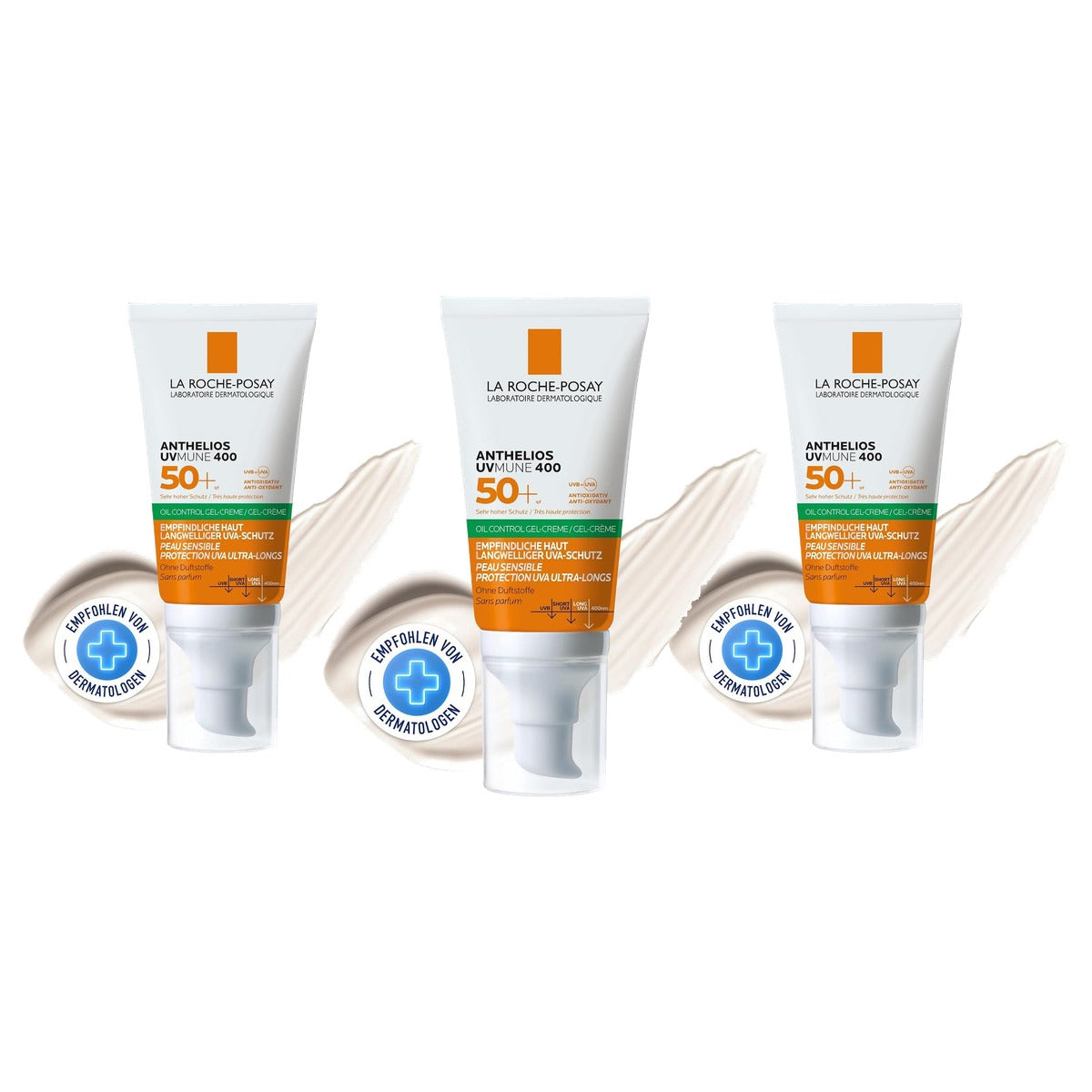 La Roche-Posay Anthelios UV Mune 400 Oil Control Fluid SPF 50+ 50 ml - 3-pack