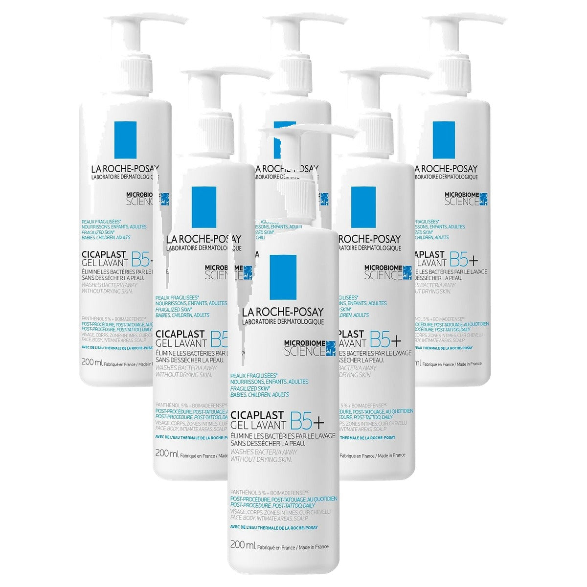 La Roche-Posay Cicaplast Gel Lavant B5+ Kalmerende Reinigingsgel 200 ml - 6-pack