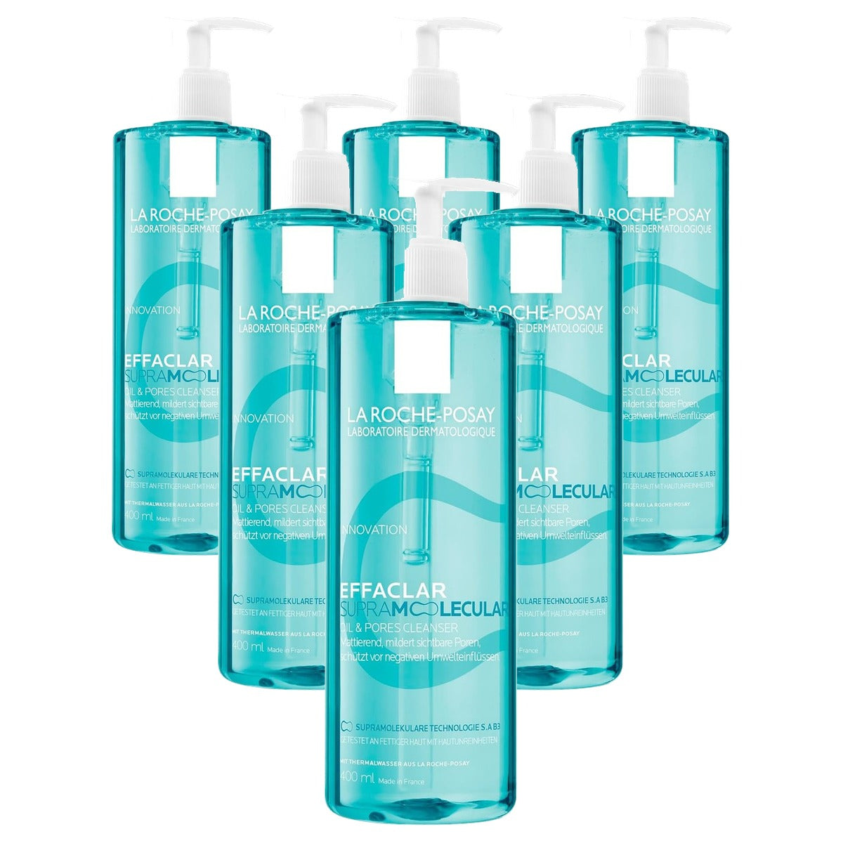 La Roche-Posay Effaclar Supramolecular Reinigingsgel 400 ml - 6-pack