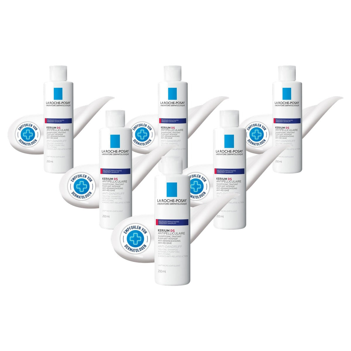 La Roche-Posay Kerium DS Anti-Roos Intensieve Shampoo Kuur 200 ml - 6-pack