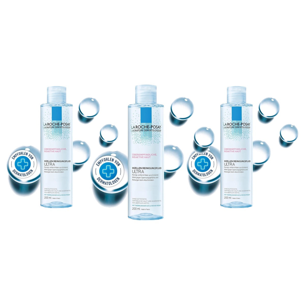 La Roche-Posay Laboratorium Dermatologie 4-in-1 Reiniging 200 ml - 3-pack