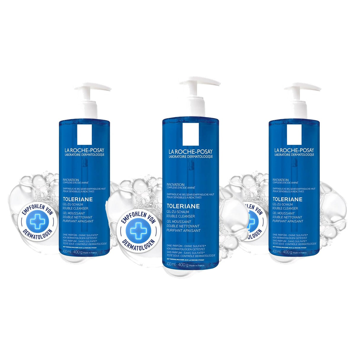 La Roche-Posay Toleriane Purifying Foaming Cleanser 400 ml - 3-pack