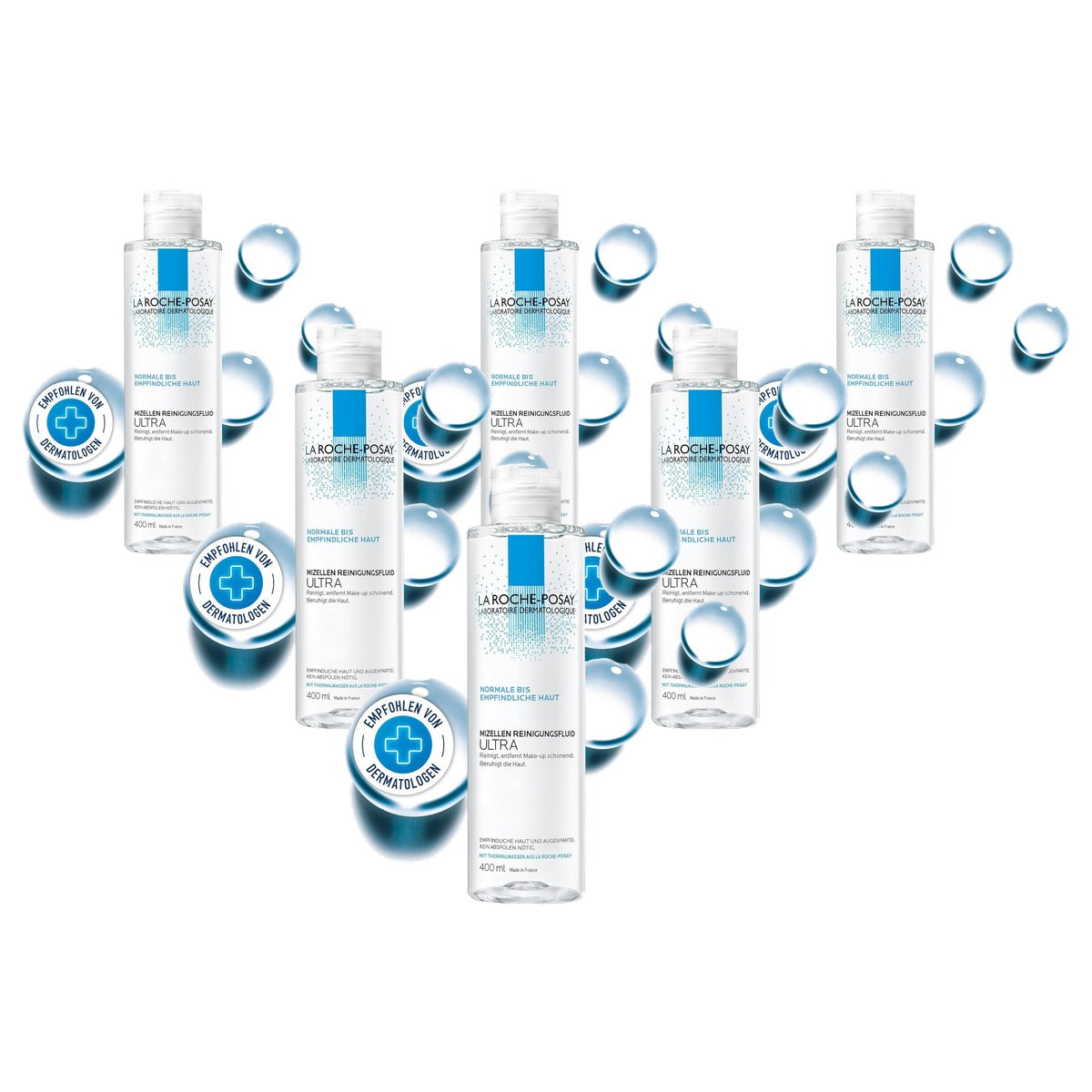 La Roche-Posay Toleriane Micellair Water voor de Gevoelige Huid 400 ml - 6-pack