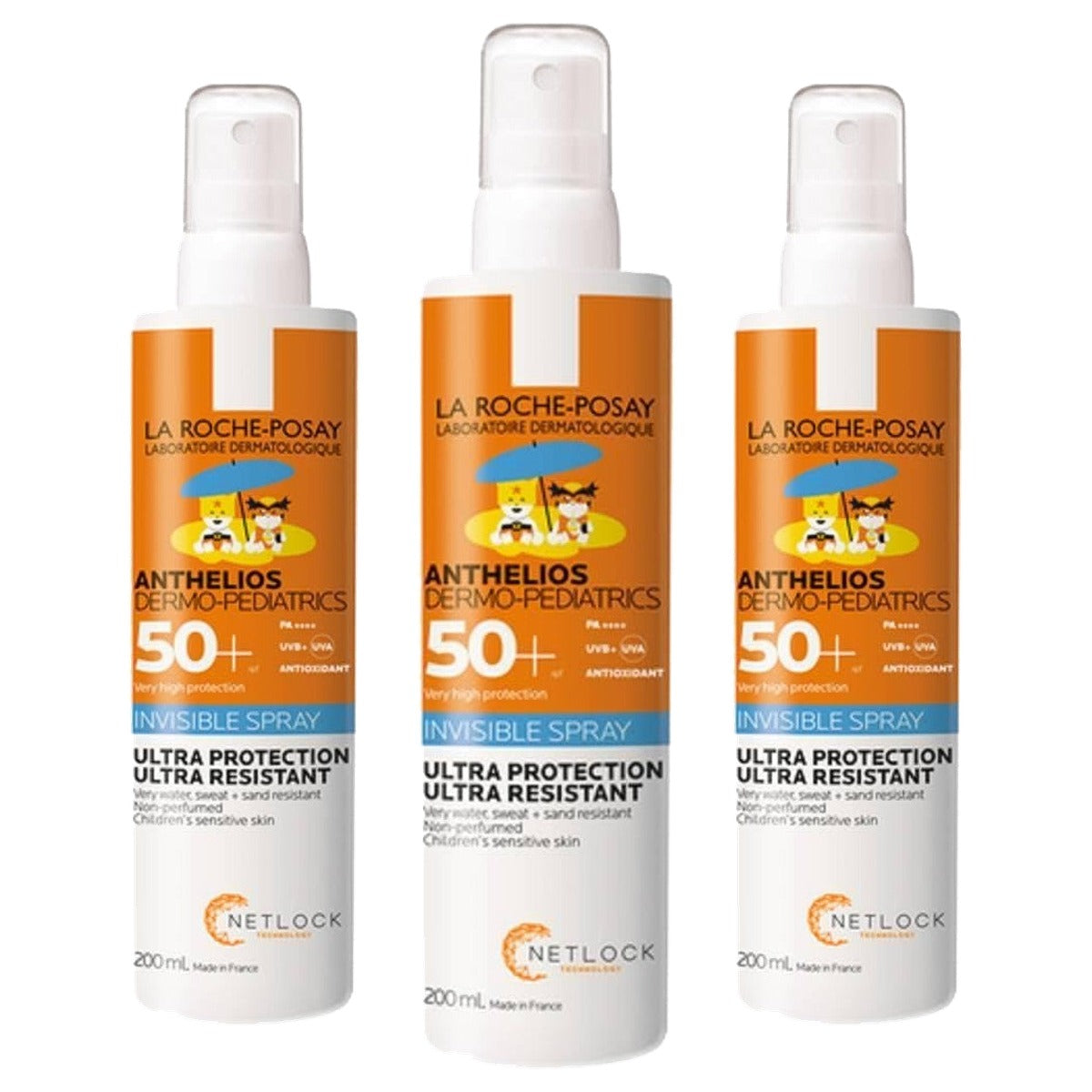 La Roche-Posay Transparante Zonnespray voor Kinderen SPF 50+ 200 ml - 3-pack