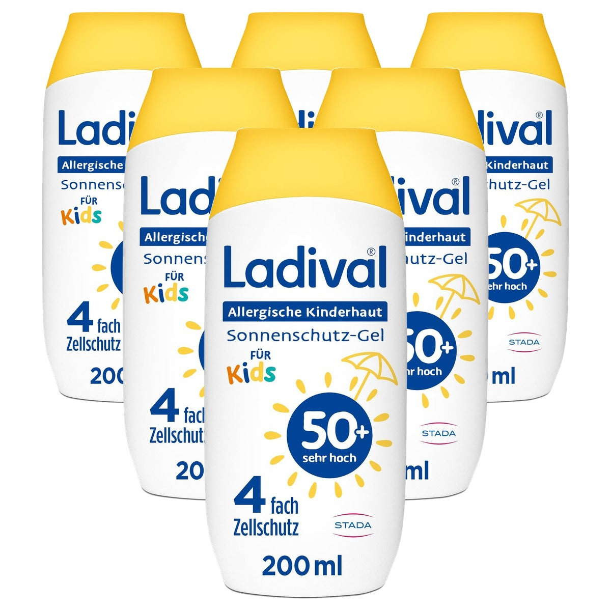 Ladival Allergische kinderhuid zonnebeschermingsgel SPF 50+ 6 x 200 ml - Voordeelverpakking