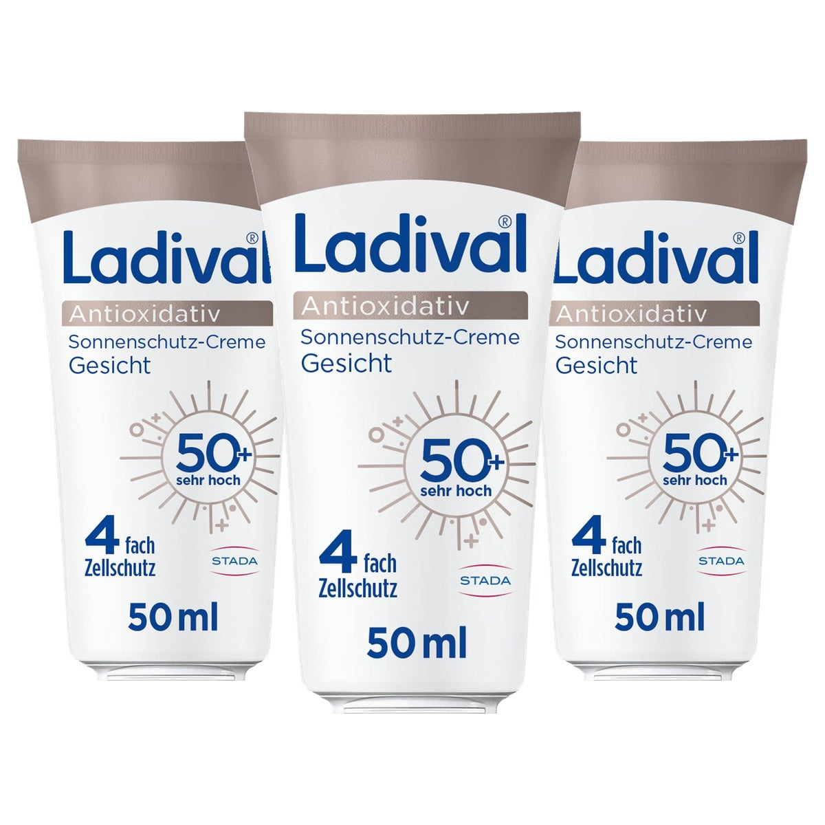 Ladival Antioxidatieve Zonnecrème Gezicht SPF 50+ 3 x 50 ml - Voordeelverpakking