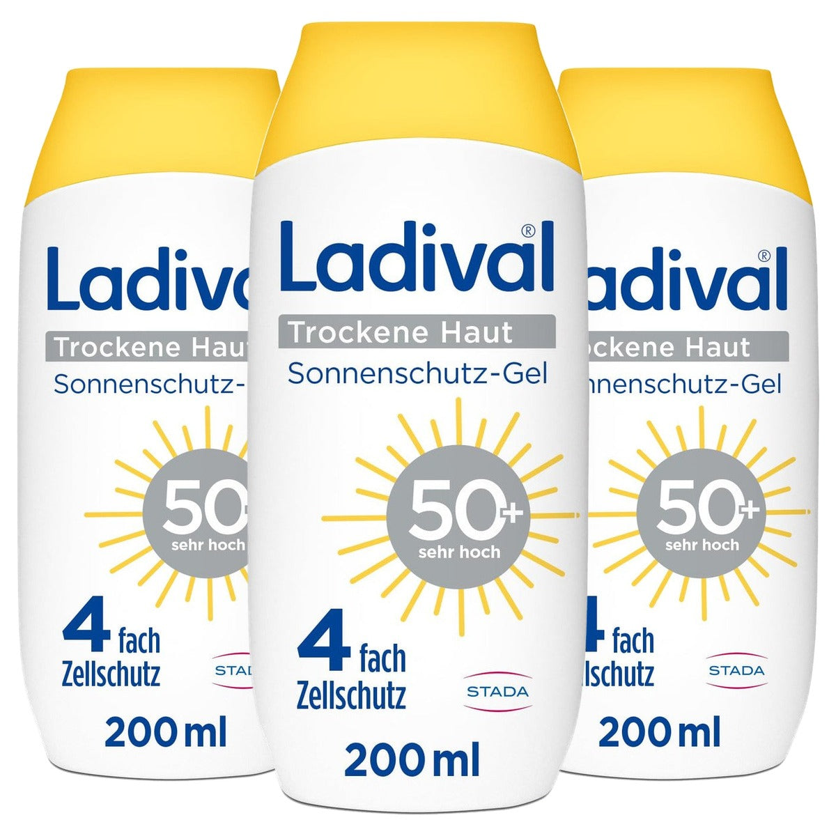Ladival Droge huid zonnebrandgel SPF 50+ 3 x 200 ml - Voordeelverpakking