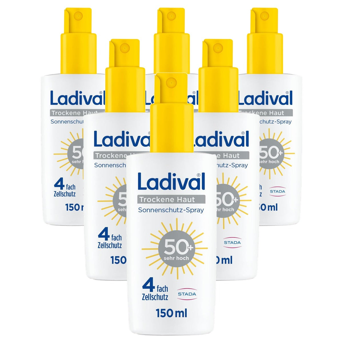 Ladival Droge huid zonnebrandspray SPF 50 6 x 150 ml - Voordeelverpakking