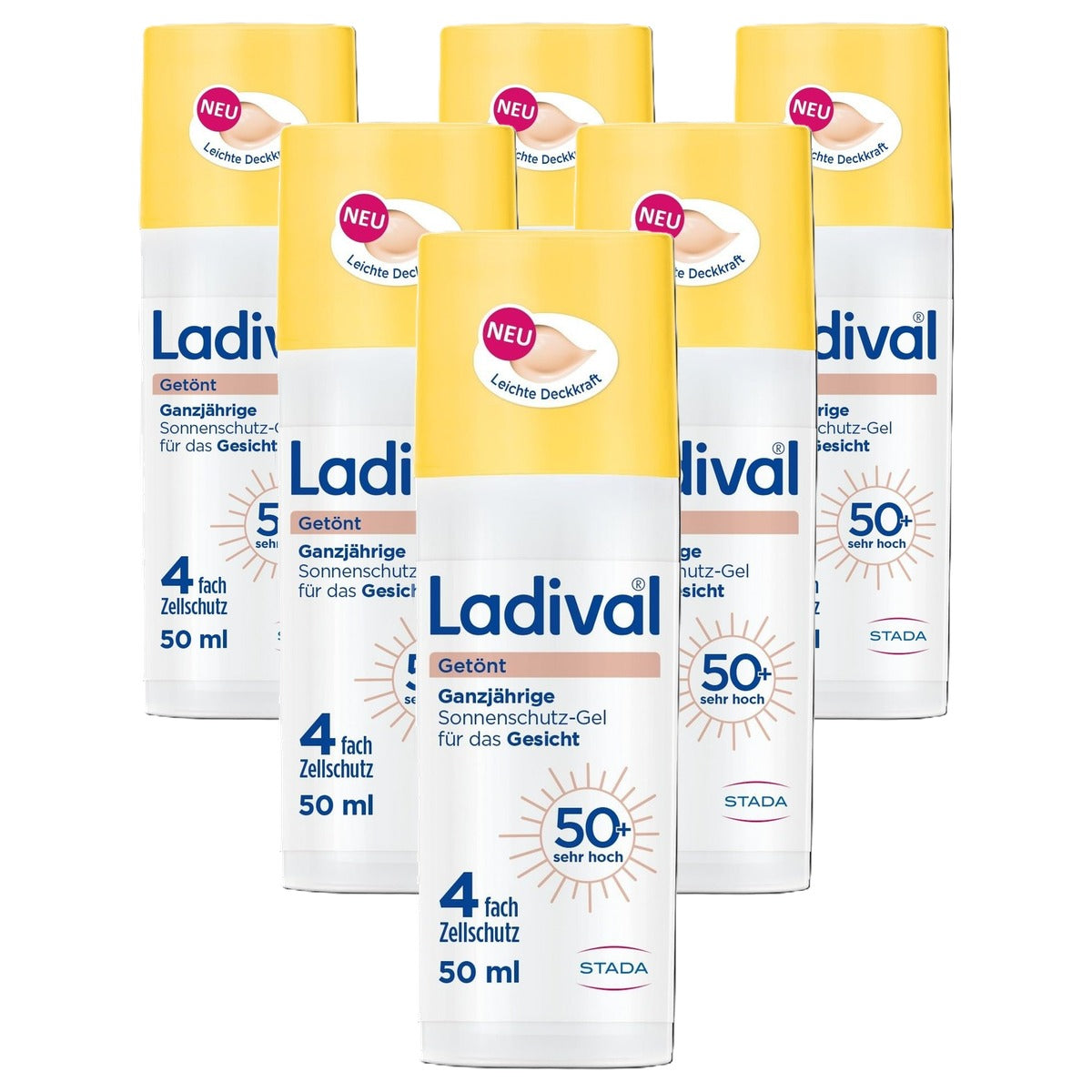 Ladival Getinte zonnecrème gezicht SPF 50+ 6 x 50 ml - Voordeelverpakking