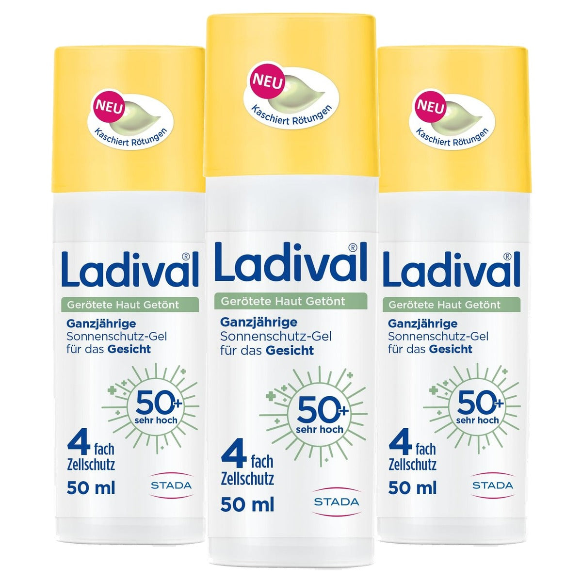 Ladival Getinte zonnecrème Rode huid SPF 50, 3 x 50 ml - Voordeelverpakking