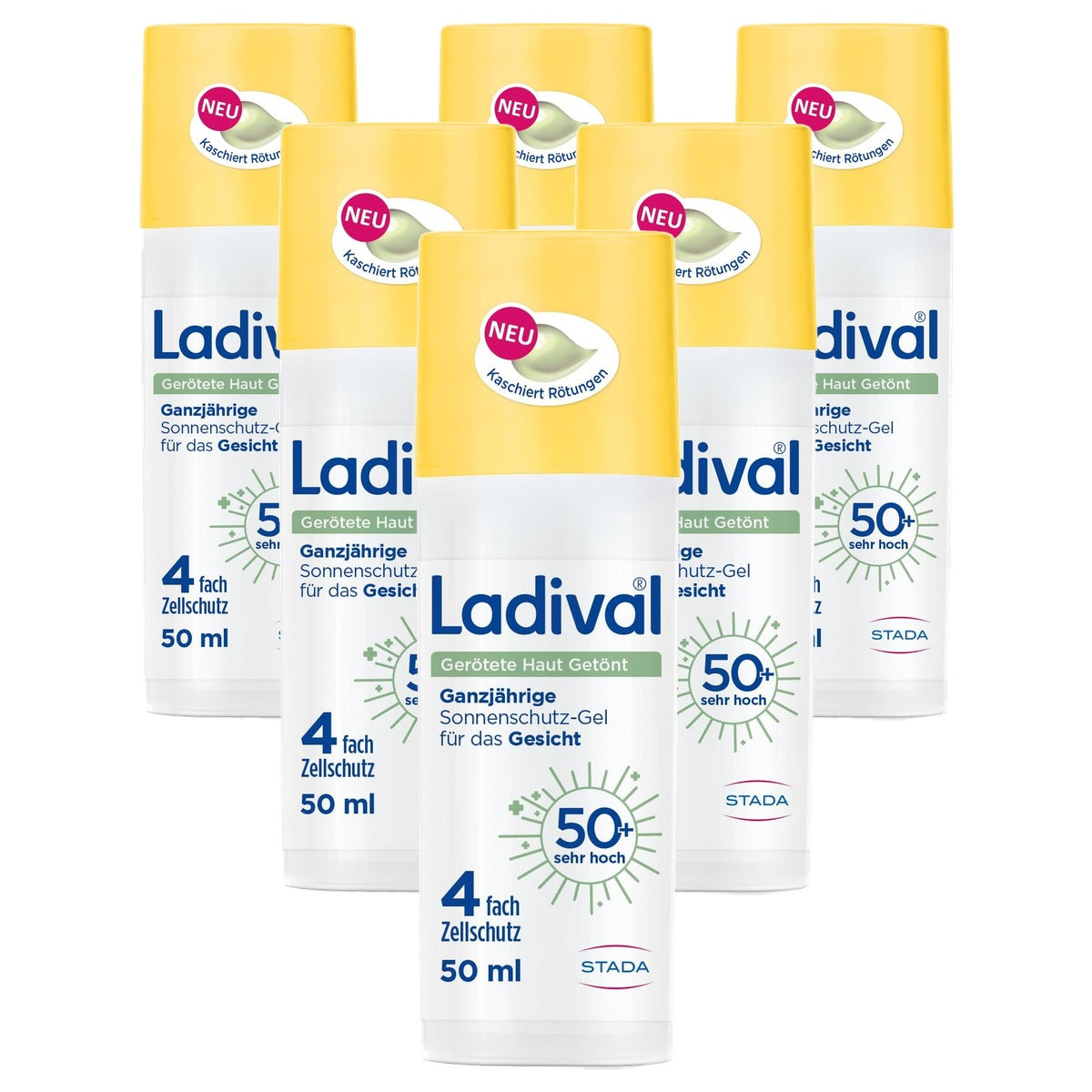Ladival Getinte zonnecrème Rode huid SPF 50 6 x 50 ml - Voordeelverpakking