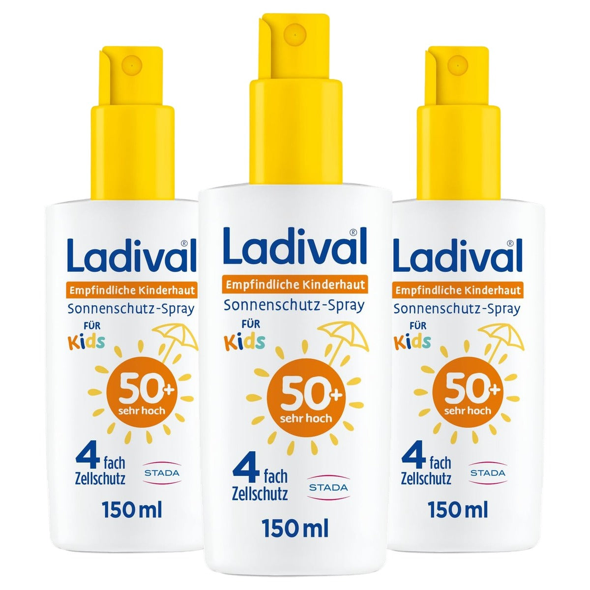 Ladival Gevoelige Kinderhuid Zonnebrandspray SPF 50+ 3 x 150 ml - Voordeelverpakking