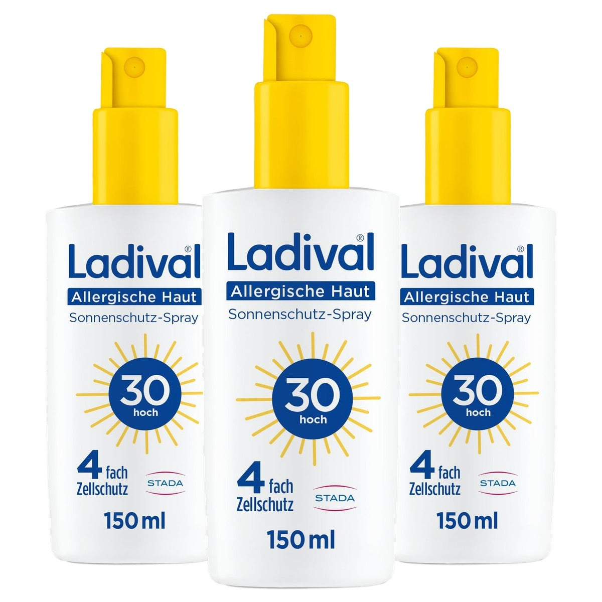 Ladival Zonnebrandspray Allergische Huid SPF 30 3 x 150 ml - Voordeelverpakking