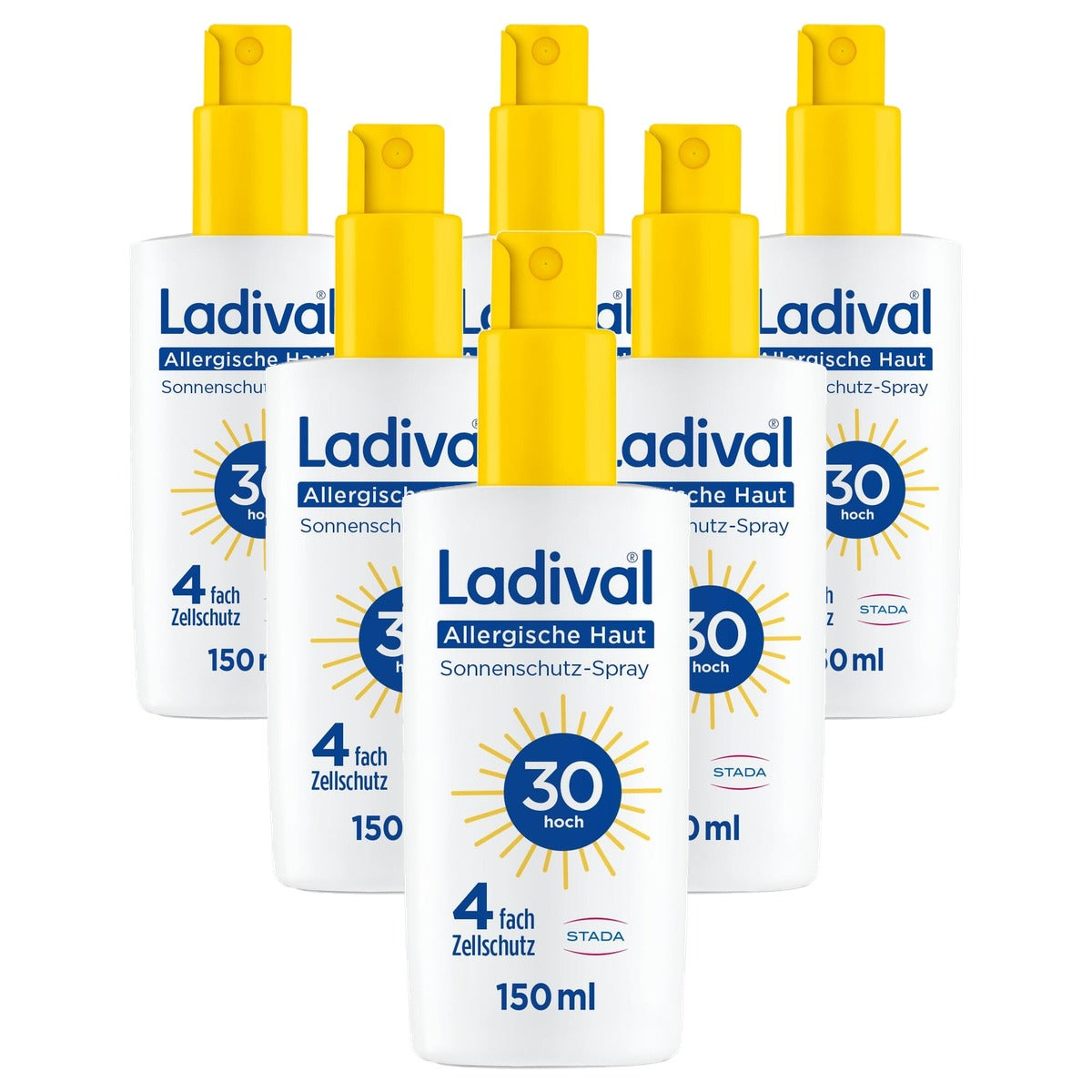 Ladival Zonnebrandspray Allergische Huid SPF 30 6 x 150 ml - Voordeelverpakking