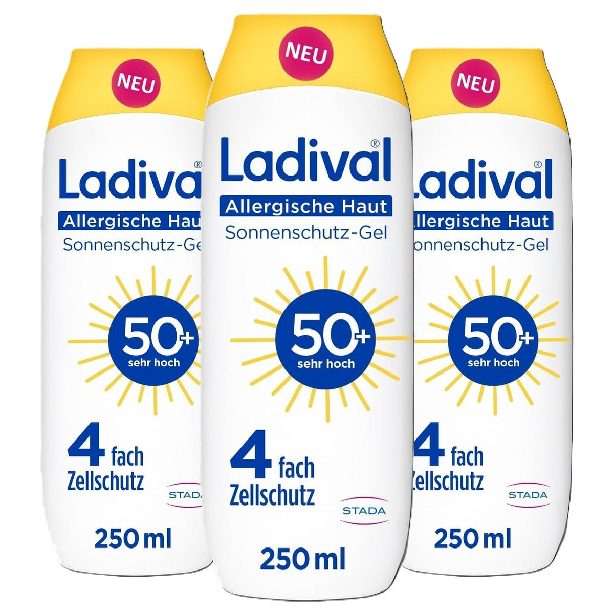 Ladival Zonweringsgel SPF 50+ allergische huid 3 x 250 ml - Voordeelverpakking