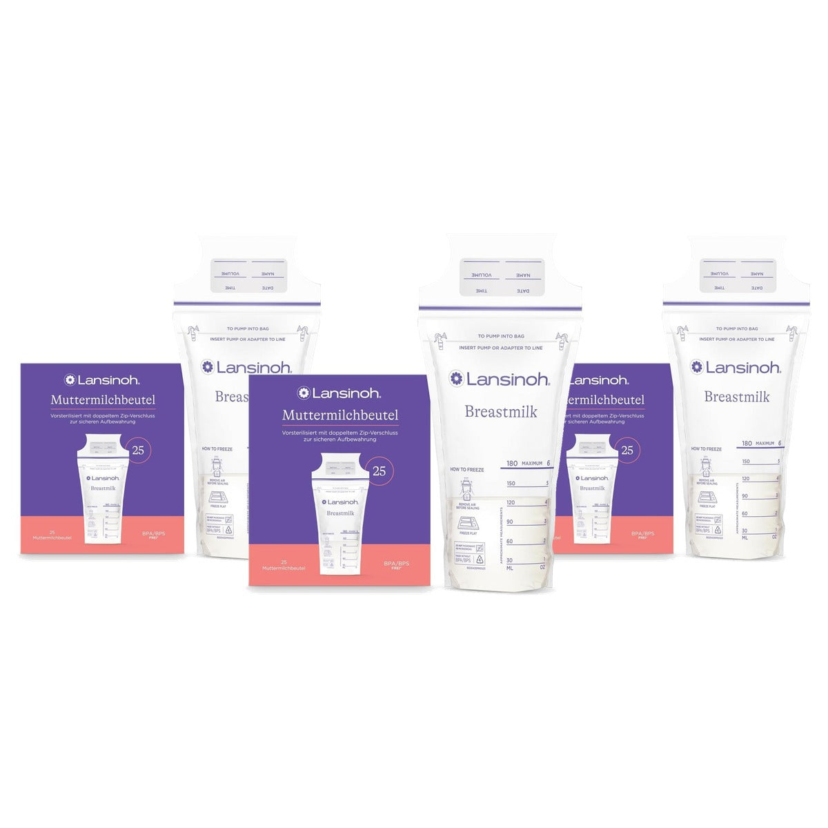 Lansinoh Moedermelkzakjes 25 stuks - 3-pack