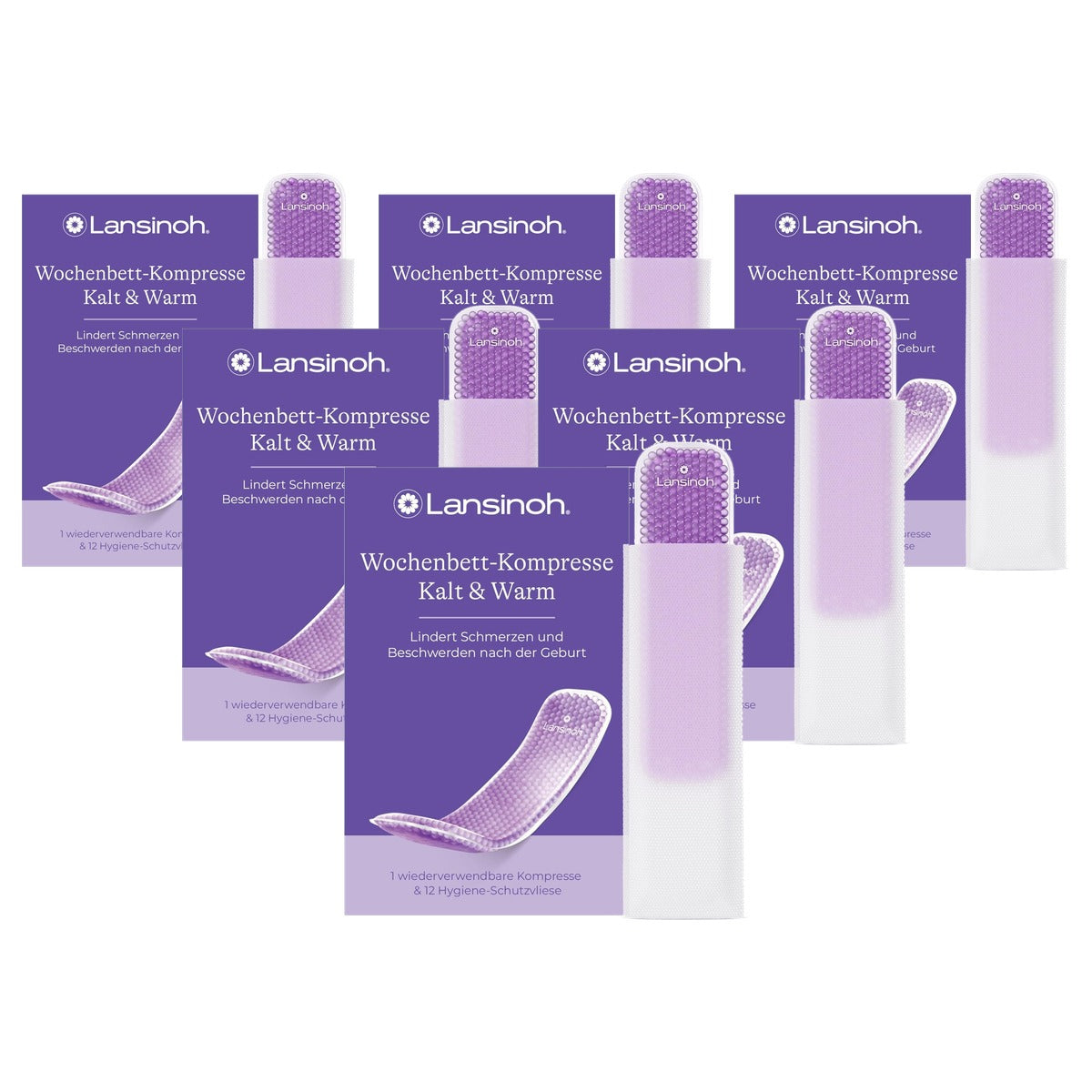 Lansinoh Koud en Warm Kompres voor Weekbed met 12 Beschermvliesjes - 6-pack