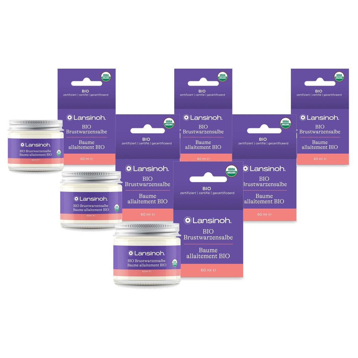Lansinoh Organische Tepelbalsem 60 ml - 6-pack