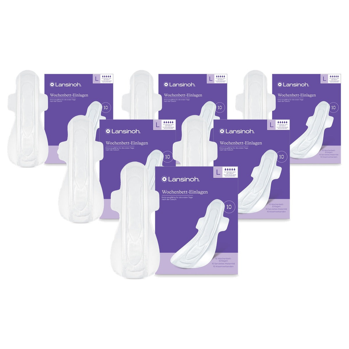 Lansinoh Weekbedinlegkruisjes voor Sterke Weekstroom 10 stuks - 6-pack