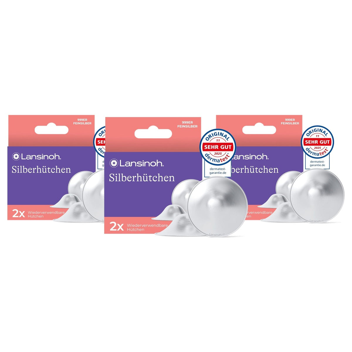 Lansinoh Zilveren Hoedjes voor Tepels 2 stuks - 3-pack