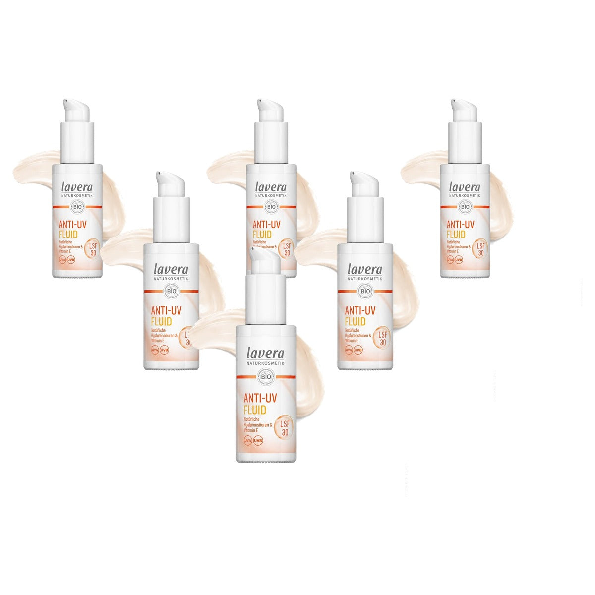 lavera Anti-UV Fluid SPF 30 6 x 30 ml - Voordeelverpakking