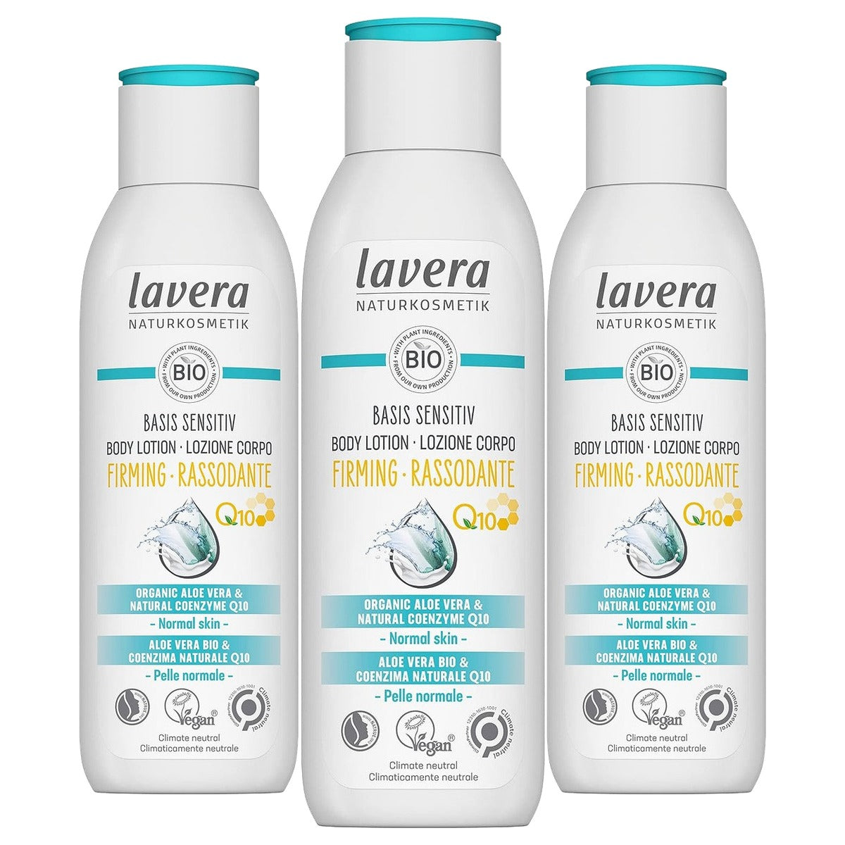 lavera Basis Sensitiv Body Lotion verstevigend - 3-pack