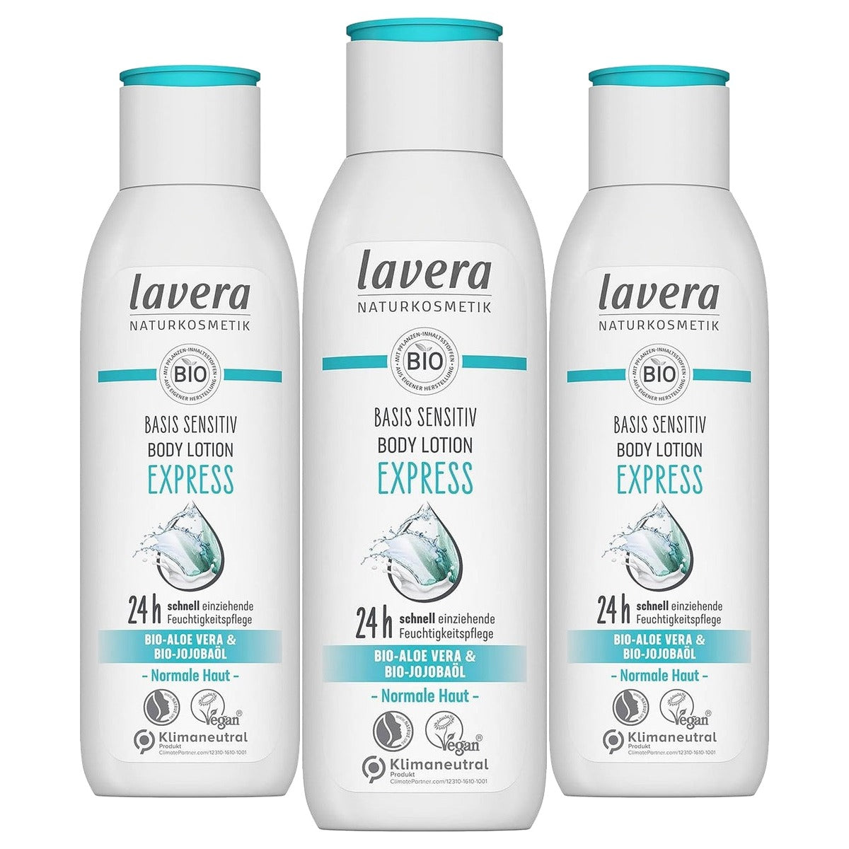 lavera Basis Sensitiv Express Bodylotion 3 x 250 ml - Voordeelverpakking