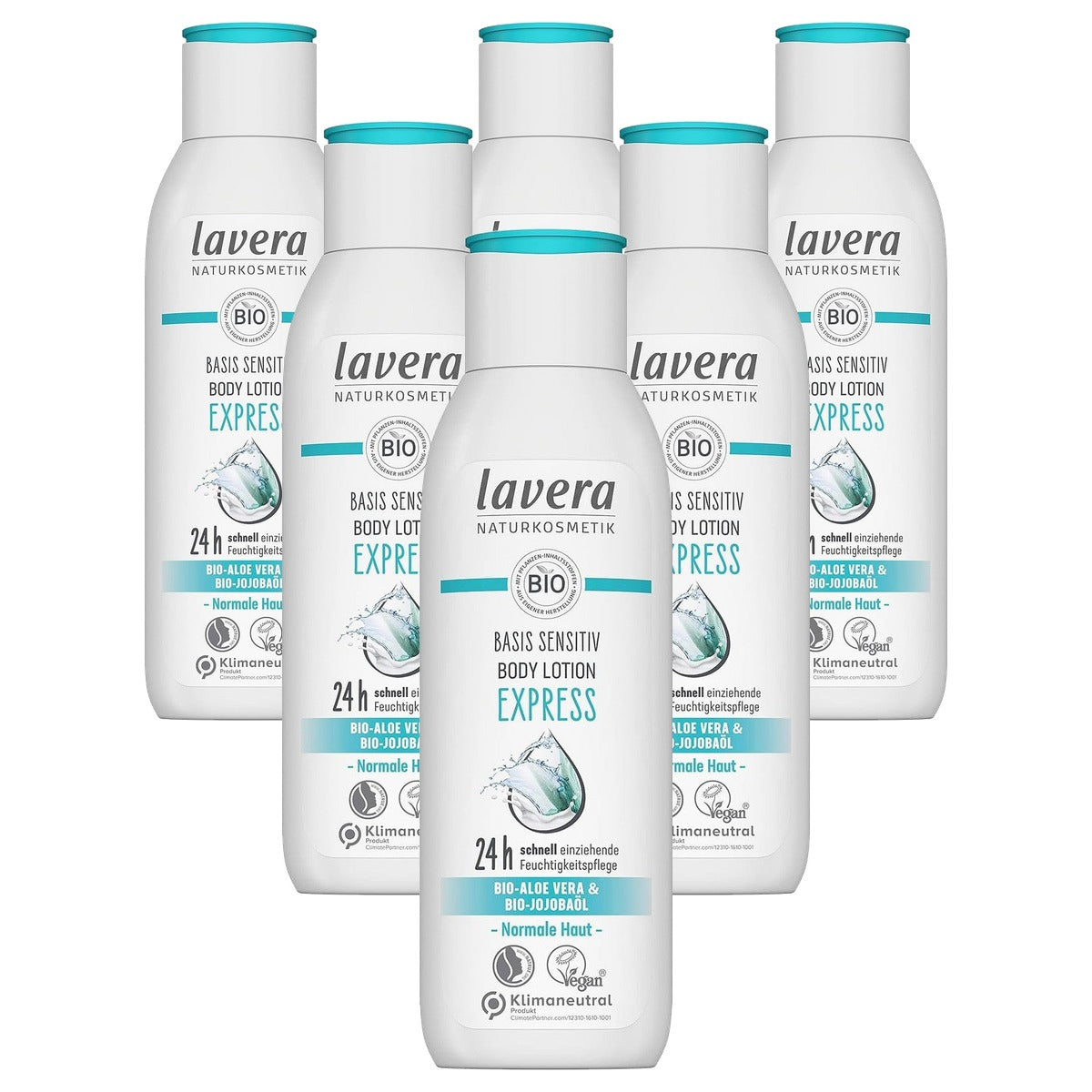 lavera Basis Sensitiv Express Bodylotion 6 x 250 ml - Voordeelverpakking