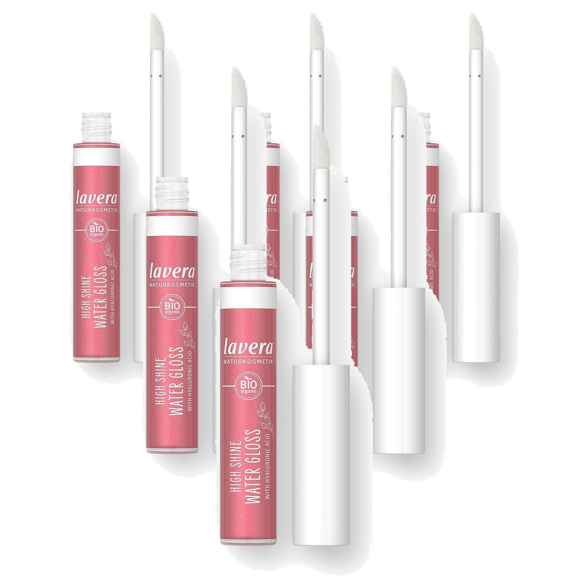 lavera High Shine Water Gloss Pink Lagoon 04 6 x 5,5 ml - Voordeelverpakking