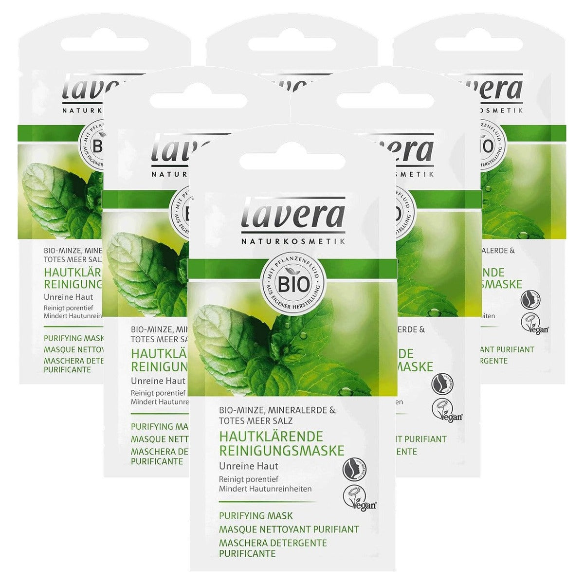 lavera Huidzuiverend Reinigingsmasker 6 x 45,36 g - Voordeelverpakking