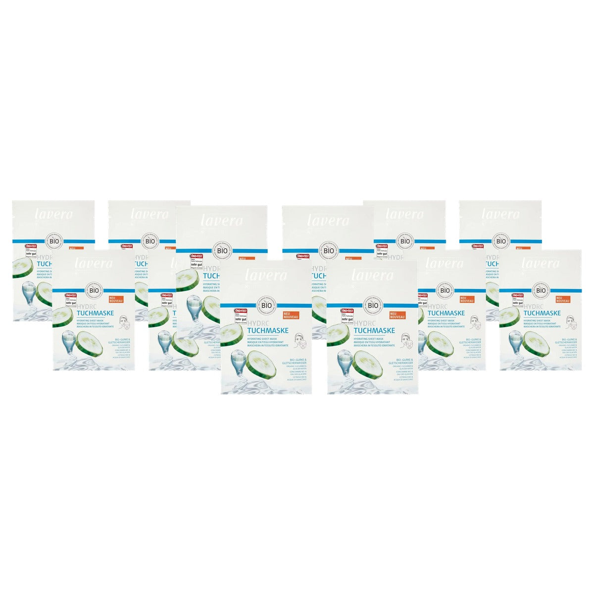 lavera Hydro doekmasker gezichtsmasker 3 x 1 stuk - Voordeelverpakking