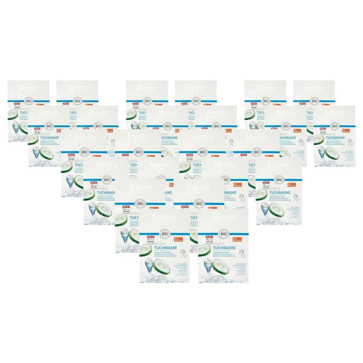 lavera Hydro doekmasker gezichtsmasker 6 x 1 stuk - Voordeelverpakking