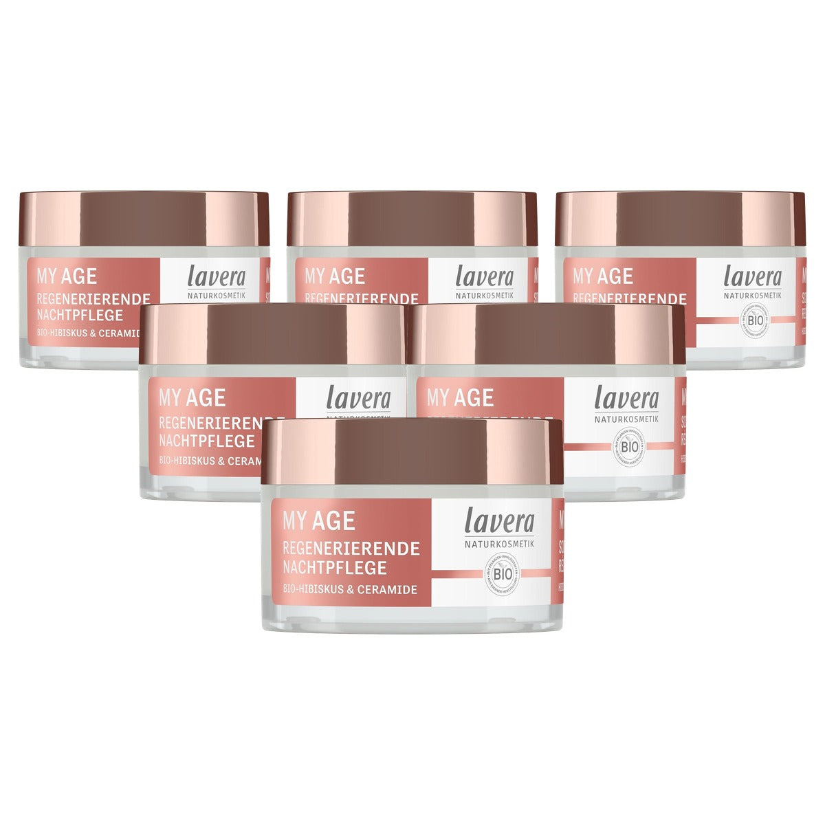 lavera MY AGE Nachtverzorging tegen pigmentvlekken 6 x 50 ml - Voordeelverpakking
