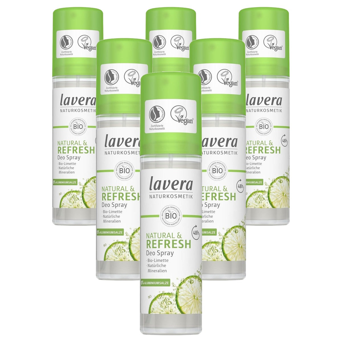 lavera Natural & Refresh Deodorant 6 x 75 ml - Voordeelverpakking