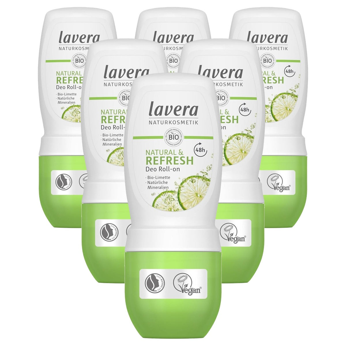 lavera Natural & Refresh Roll-on Deo 6 x 50 ml - Voordeelverpakking