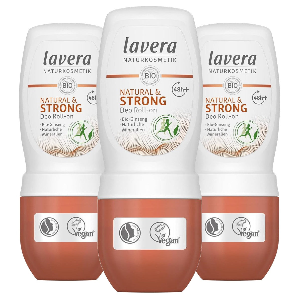 lavera Natural & Strong Deo Roll-On, 3 x 50 ml - Voordeelverpakking