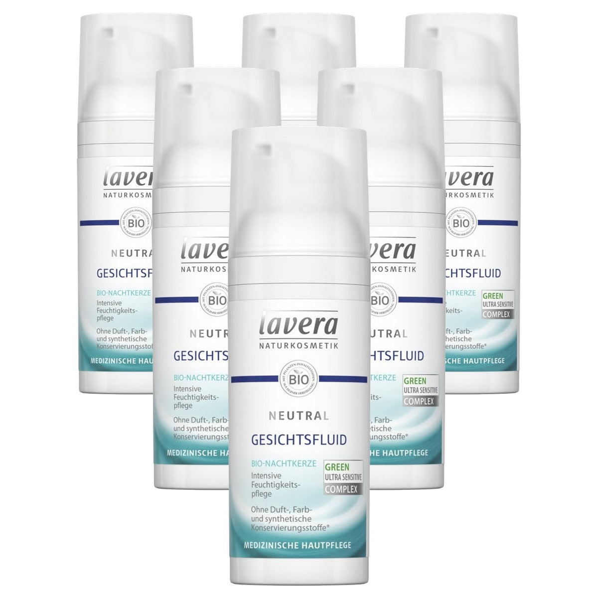 lavera Neutrale gezichtsvloeistof 6 x 50 ml - Voordeelverpakking