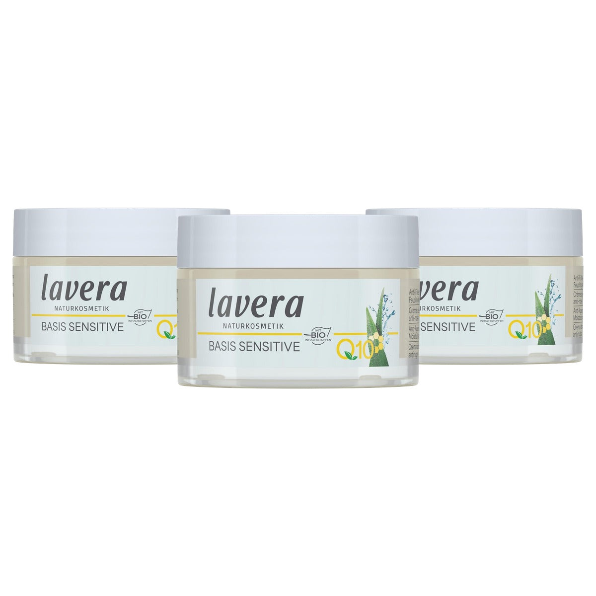lavera Q10 Vochtinbrengende crème 3 x 50 ml - Voordeelverpakking