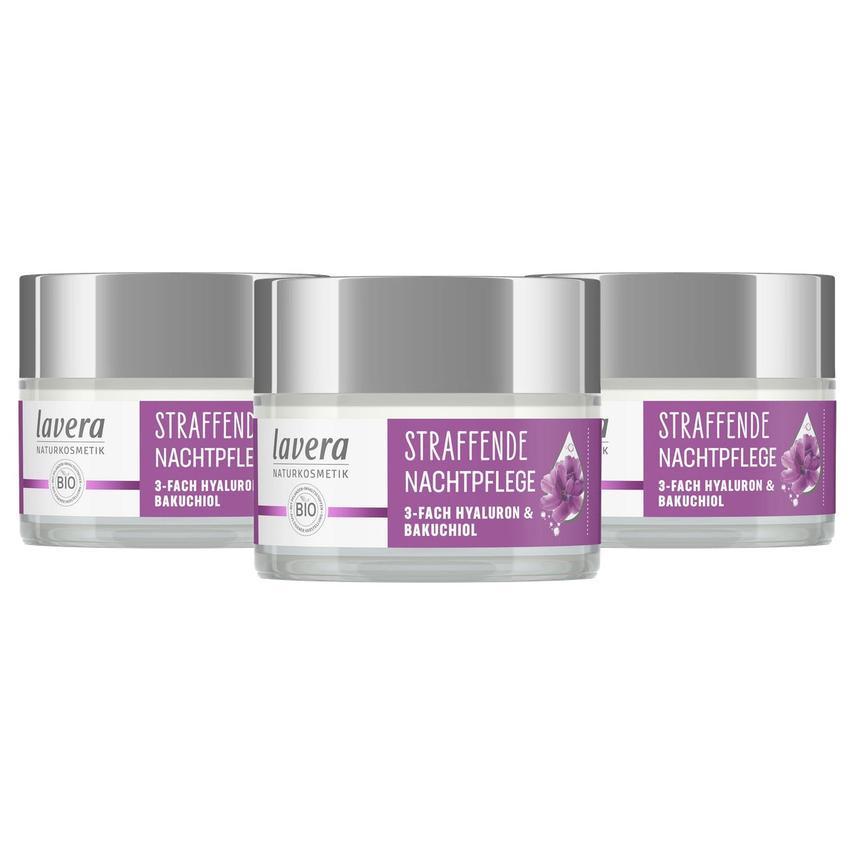 lavera Verstevigende nachtverzorging 3 x 50 ml - Voordeelverpakking