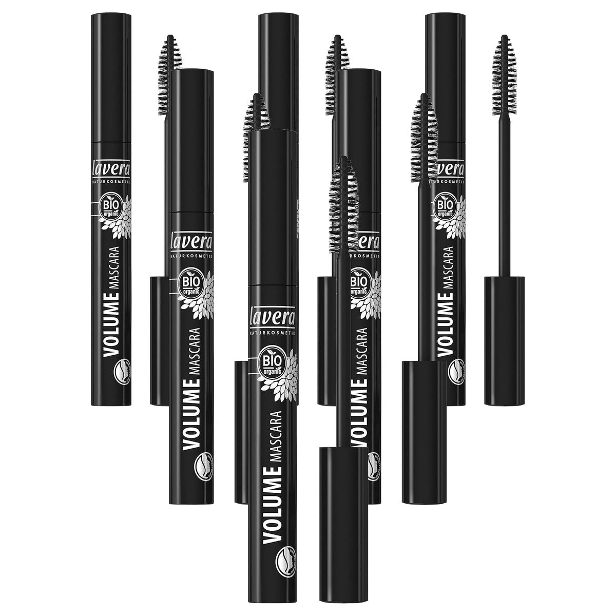lavera Volume mascara bruin 6 x 9 ml - Voordeelverpakking