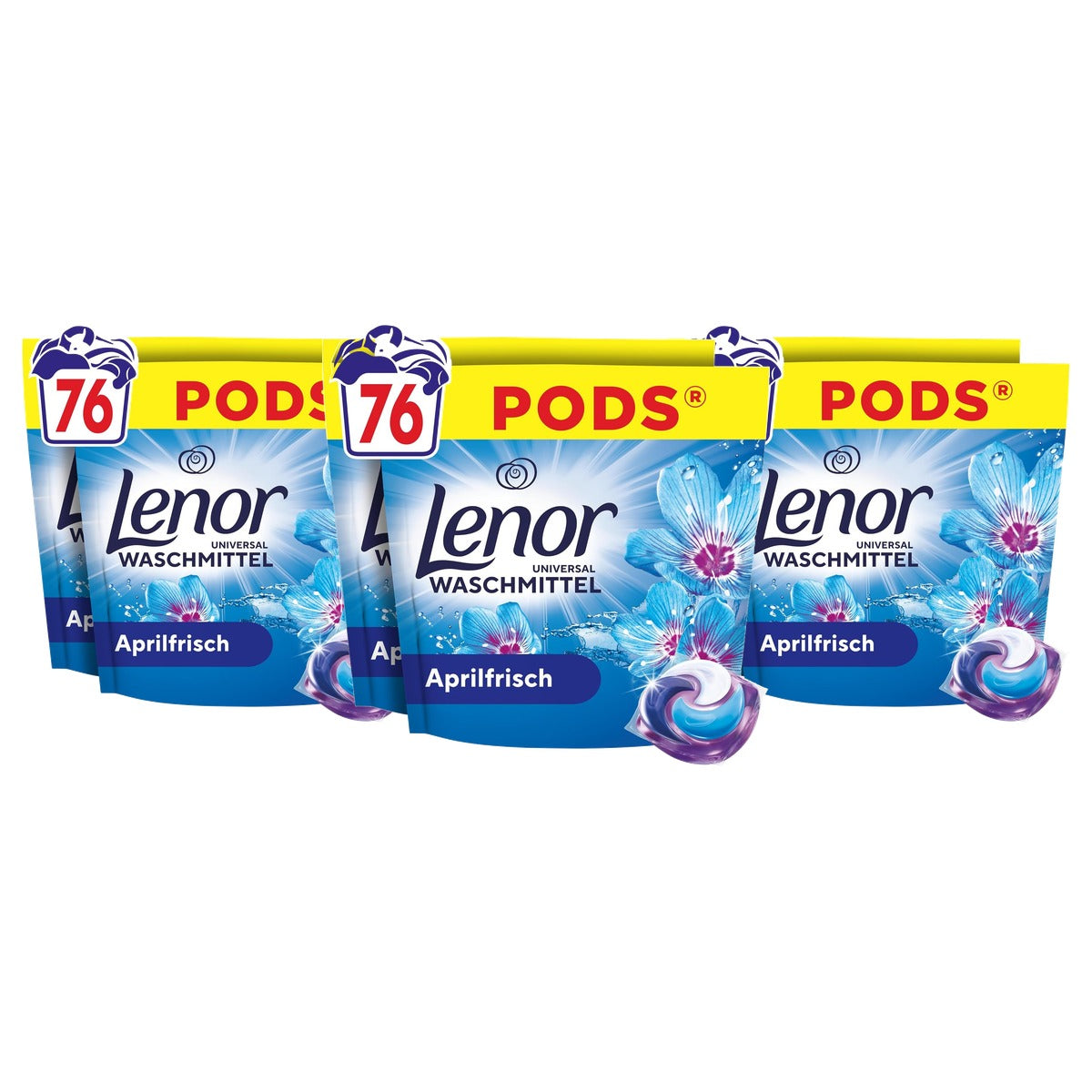 Lenor Pods Aprilfrisch Wasmiddel 3 x 76 wasbeurten - Voordeelverpakking