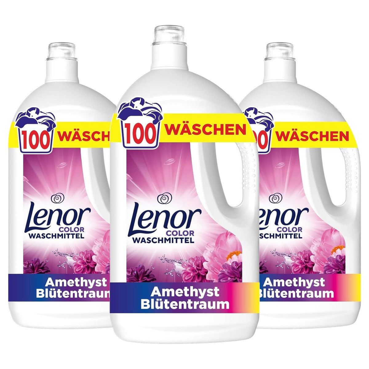 Lenor Vloeibaar Wasmiddel Amethist Bloesemdroom 3 x 100 wasbeurten - Voordeelverpakking