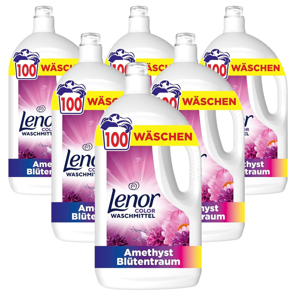 Lenor Vloeibaar Wasmiddel Amethist Bloesemdroom 6 x 100 wasbeurten - Voordeelverpakking