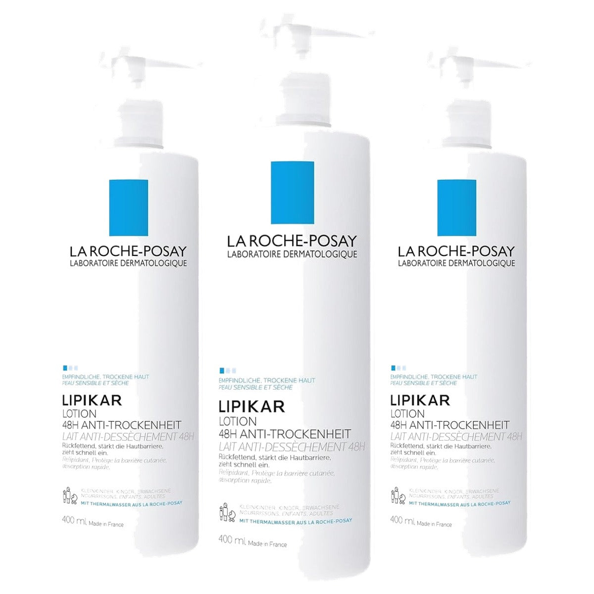 La Roche-Posay Lipikar 400 ml - 3-pack