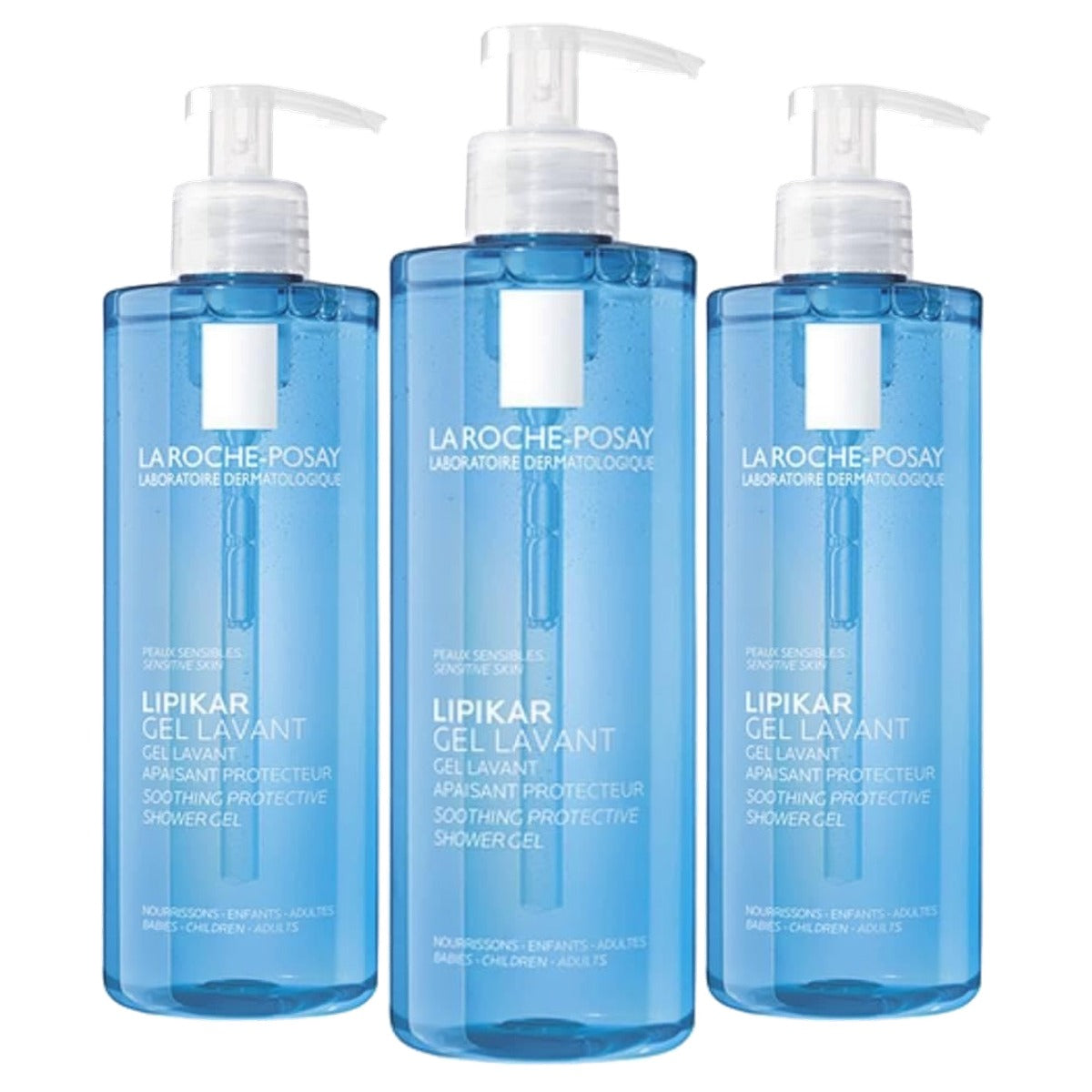 La Roche-Posay Lipikar Gel Lavant Douchegel voor Gevoelige Huid 400 ml - 3-pack