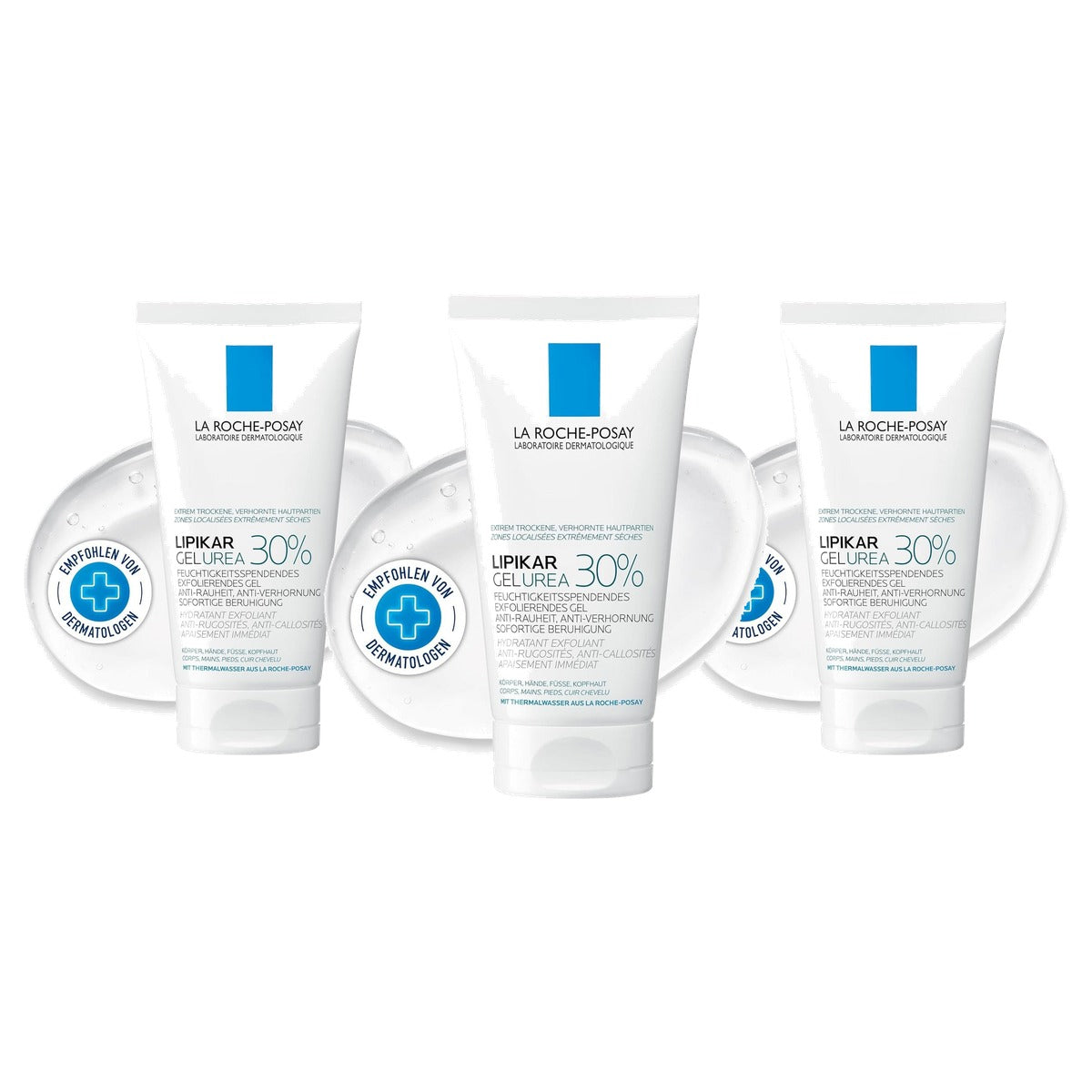 La Roche-Posay Lipikar Gel Urea 30% Hydraterende Lichaamsverzorging 50 ml - 3-pack