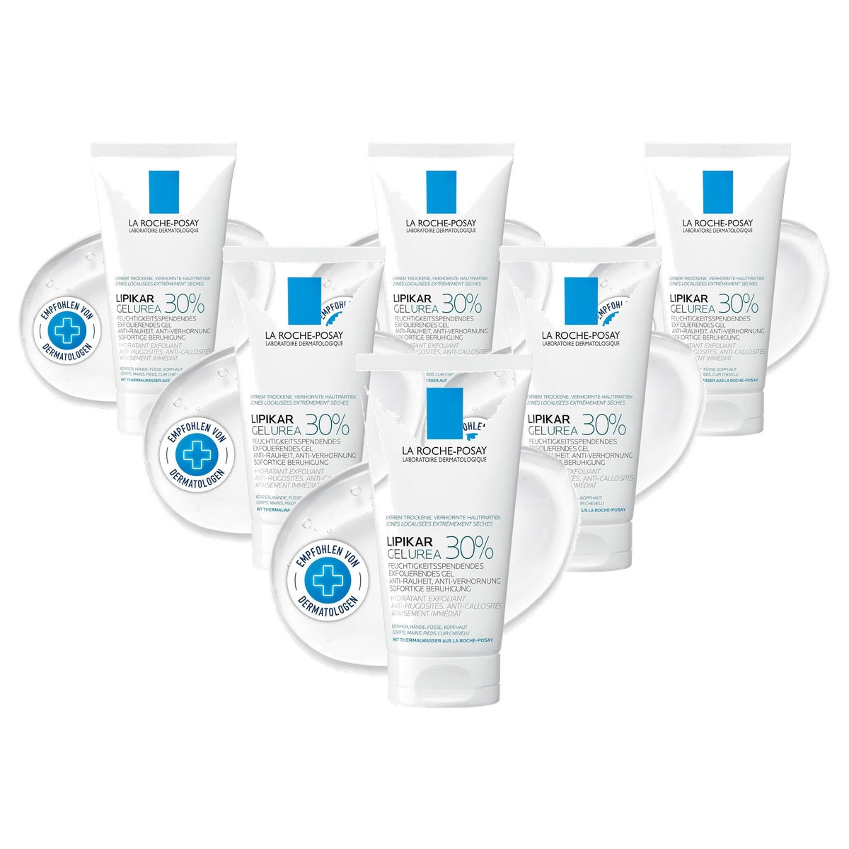La Roche-Posay Lipikar Gel Urea 30% Hydraterende Lichaamsverzorging 50 ml - 6-pack