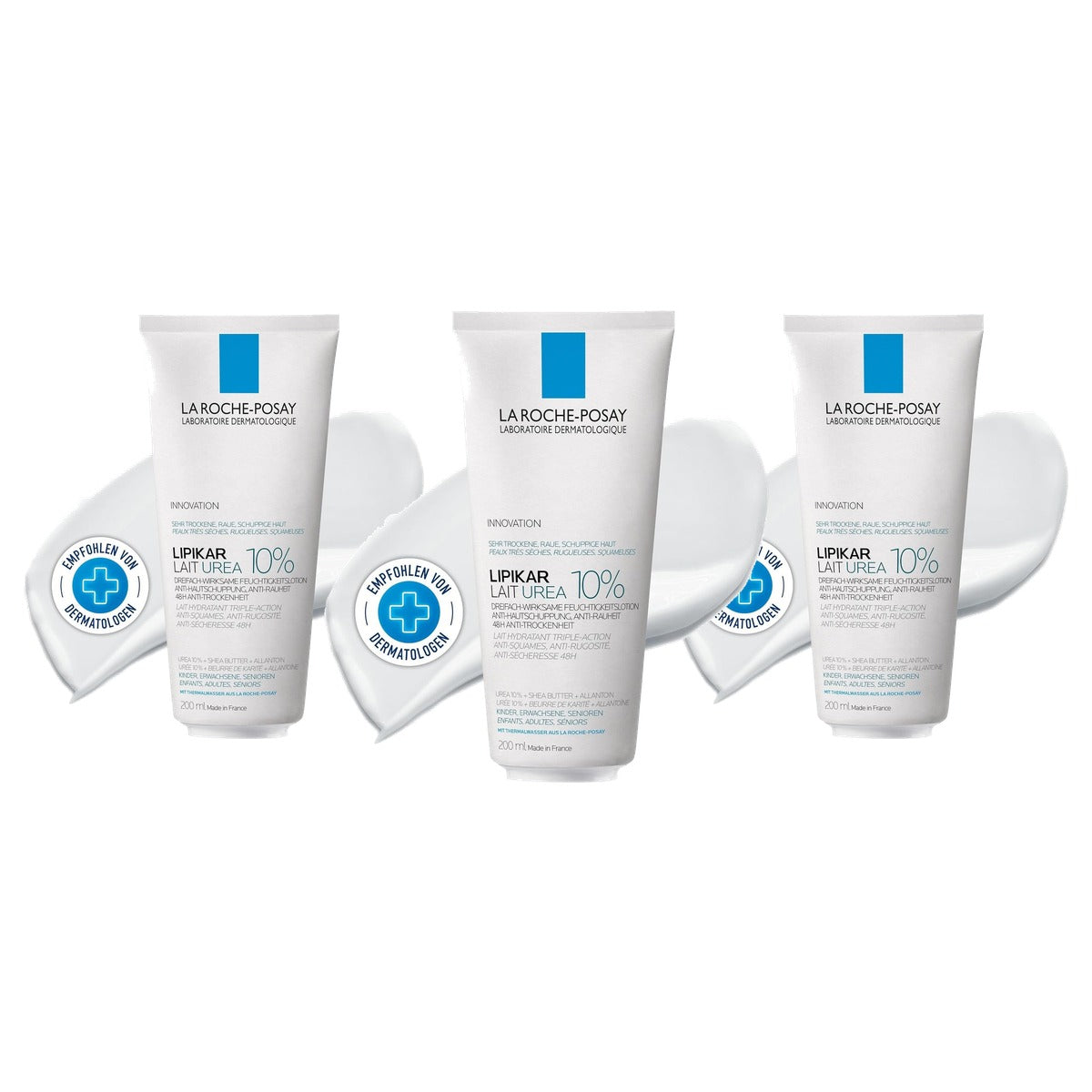 La Roche-Posay Lipikar Lait Urea 10% Hydraterende Bodylotion 200 ml - 3-pack